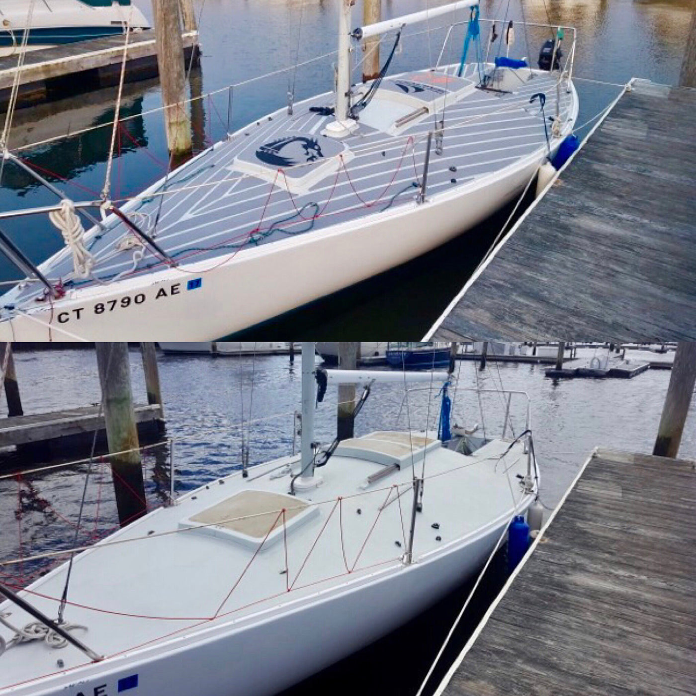 Before and After: J/24 SeaDek Install
